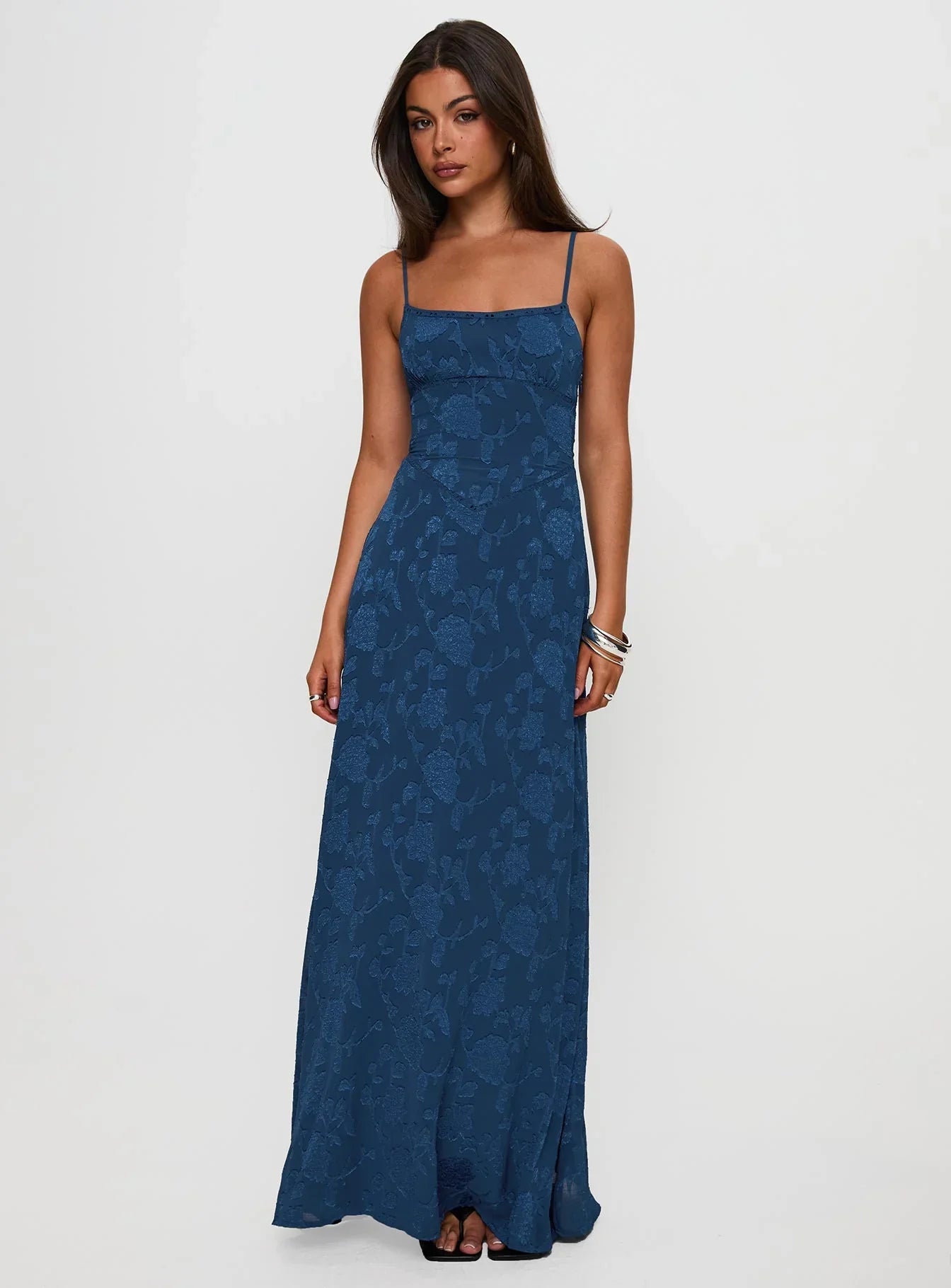 Marta • Vestido maxi textura floral