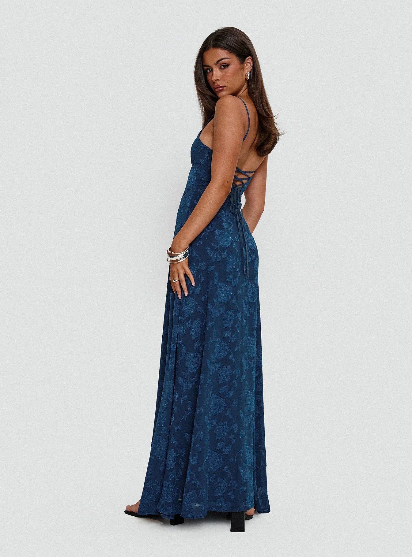 Marta • Vestido maxi textura floral
