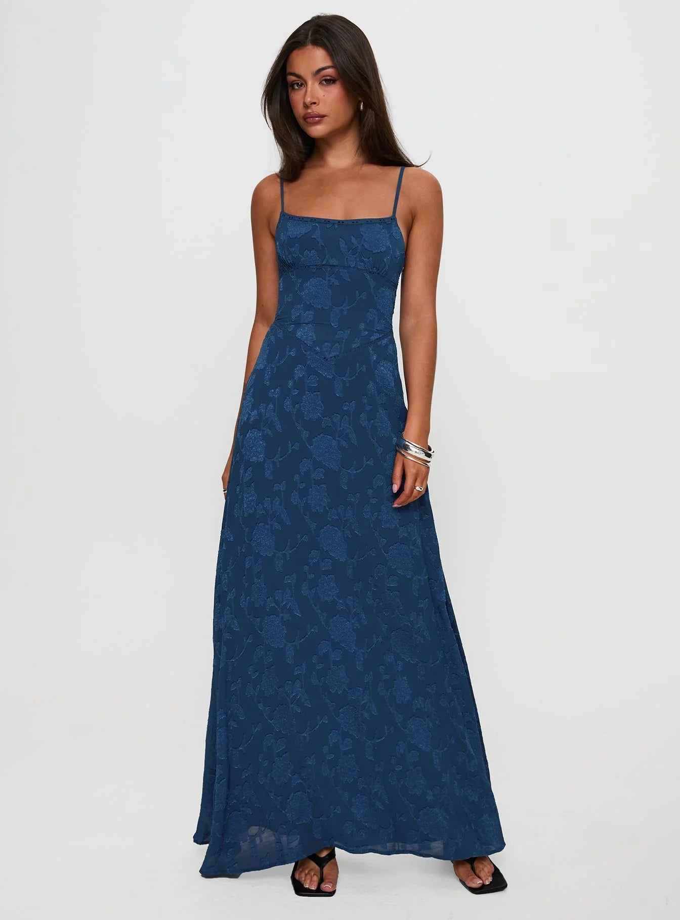 Marta • Vestido maxi textura floral