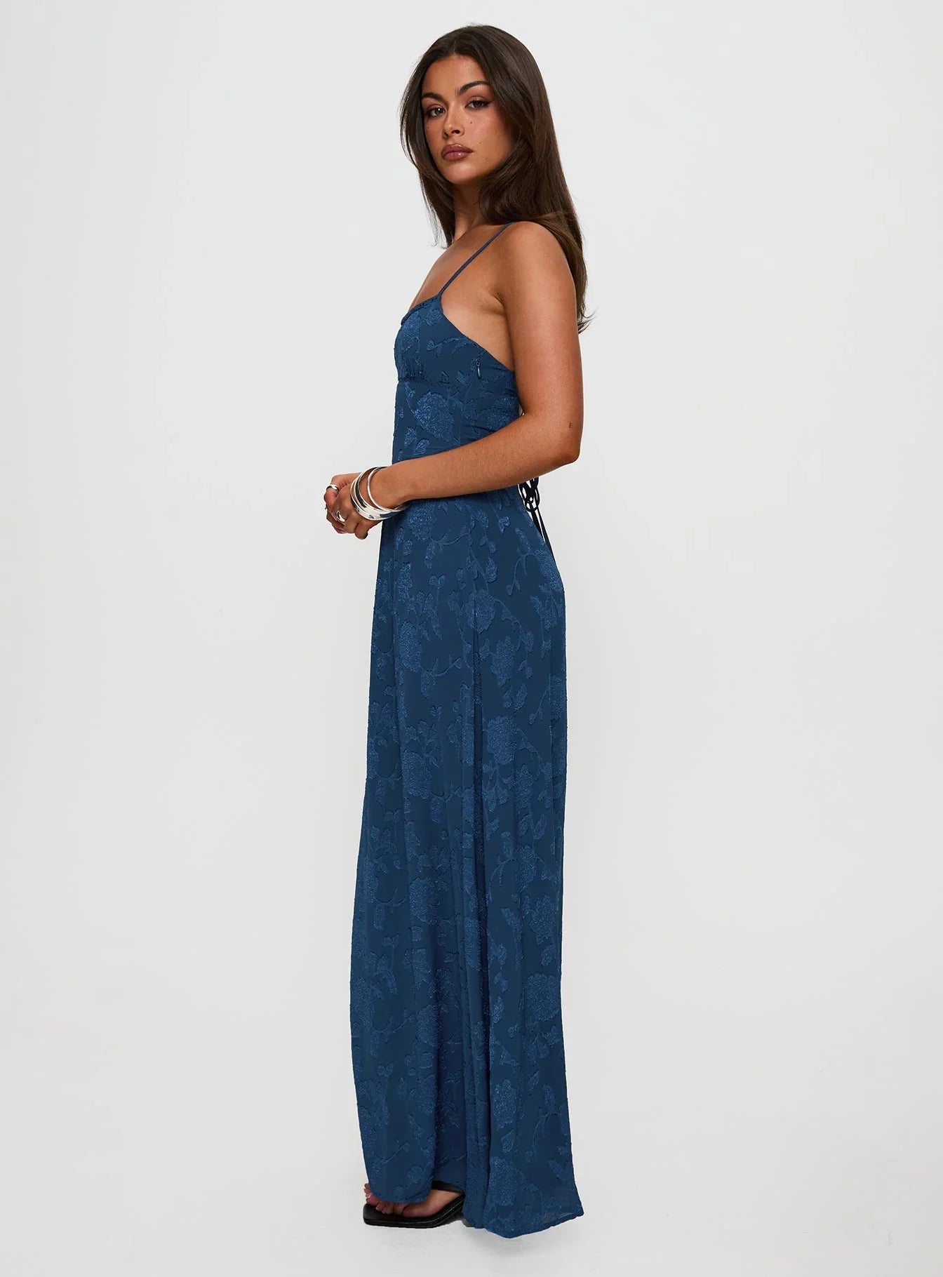 Marta • Vestido maxi textura floral