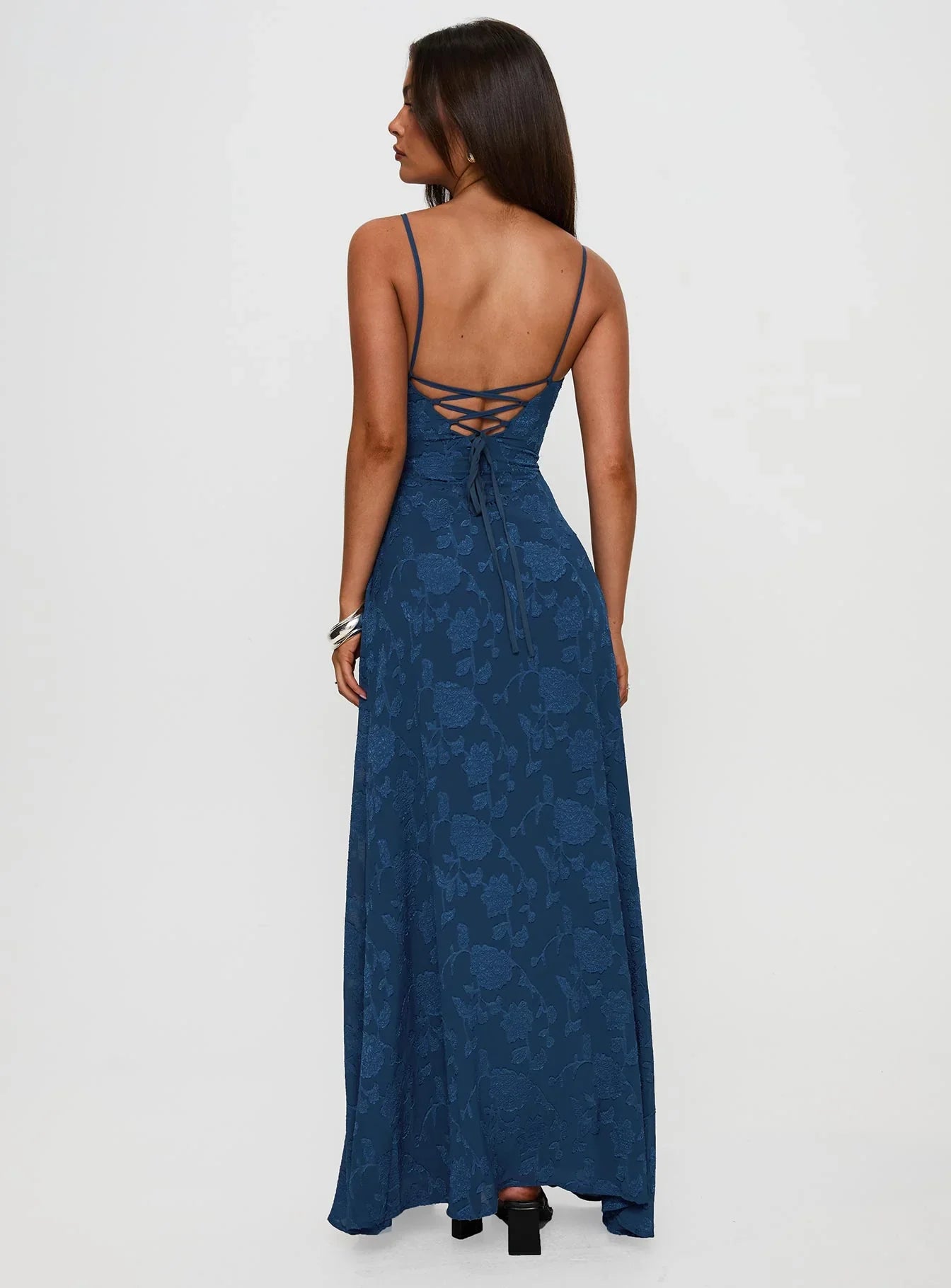 Marta • Vestido maxi textura floral