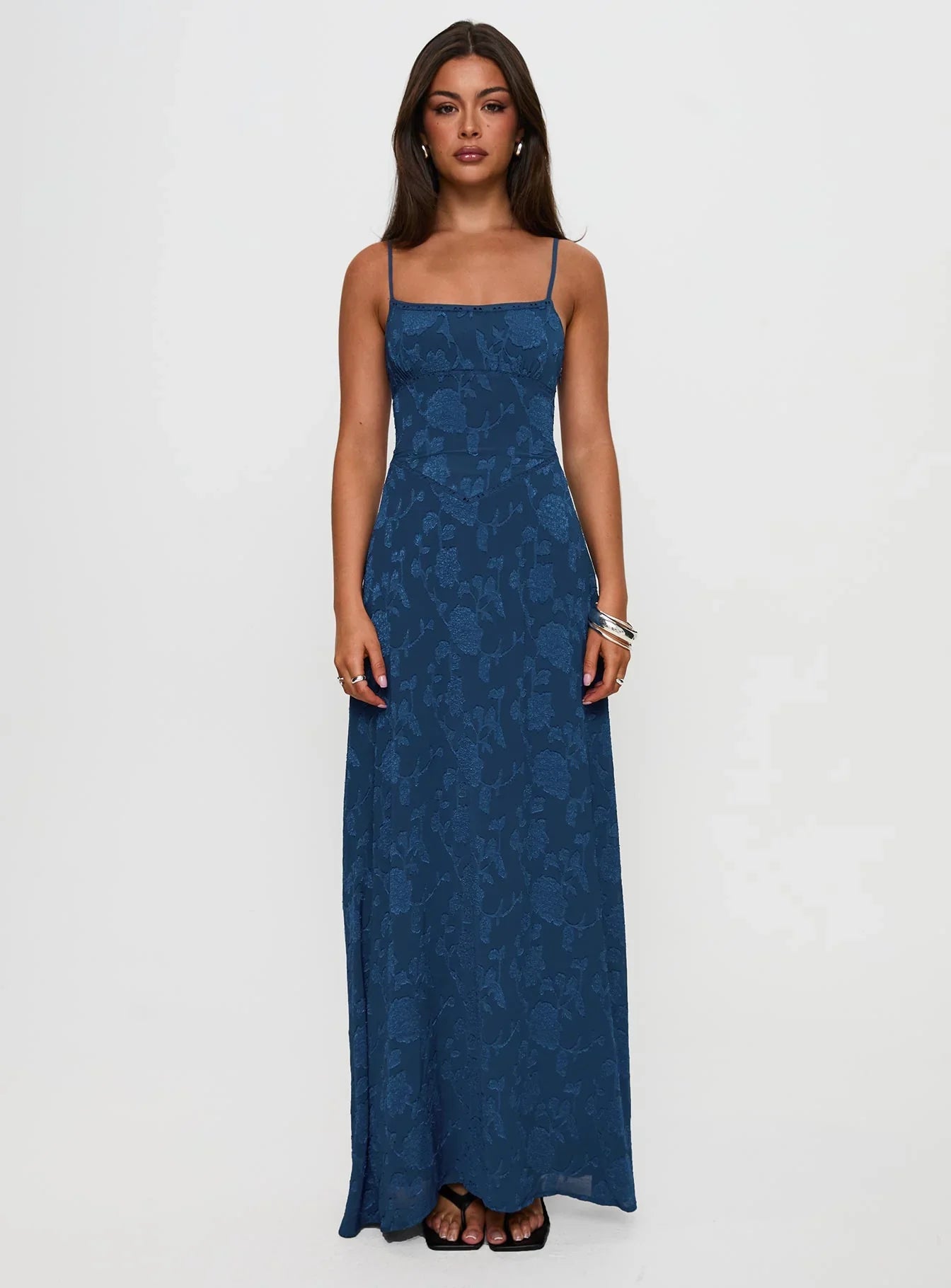 Marta • Vestido maxi textura floral