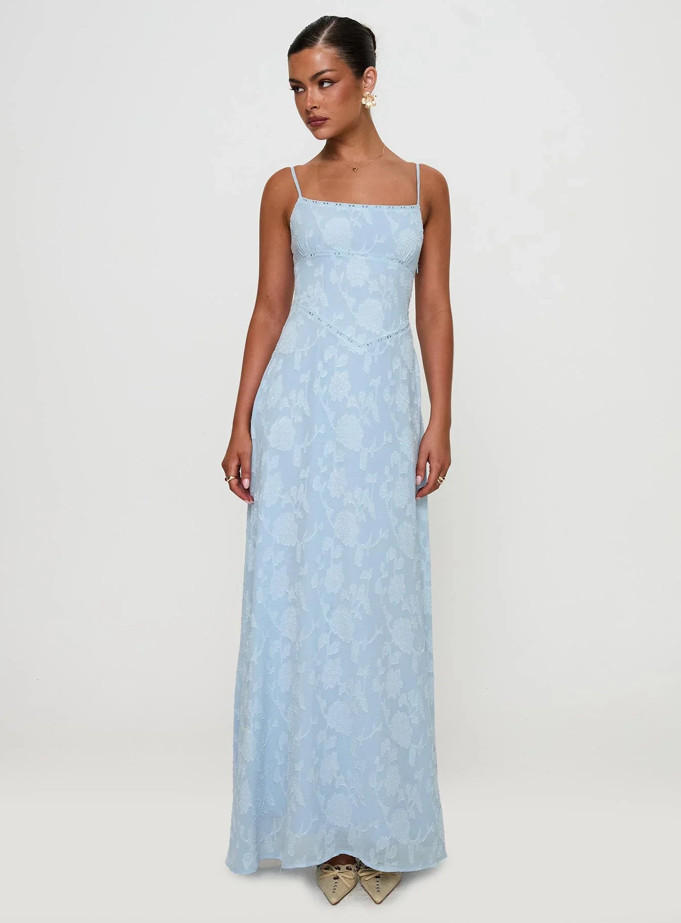 Marta • Vestido maxi textura floral
