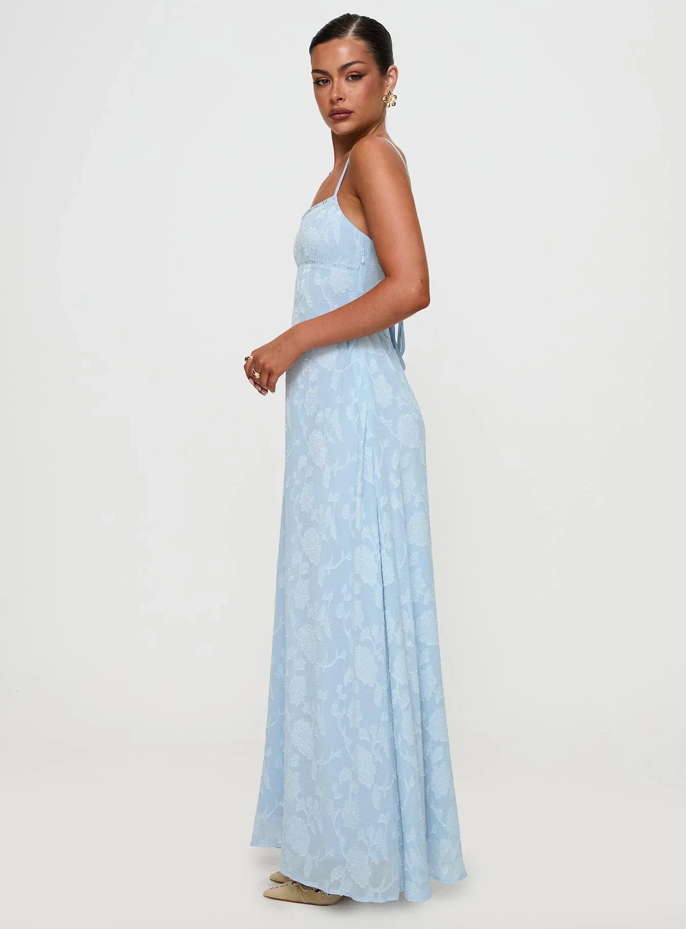 Marta • Vestido maxi textura floral