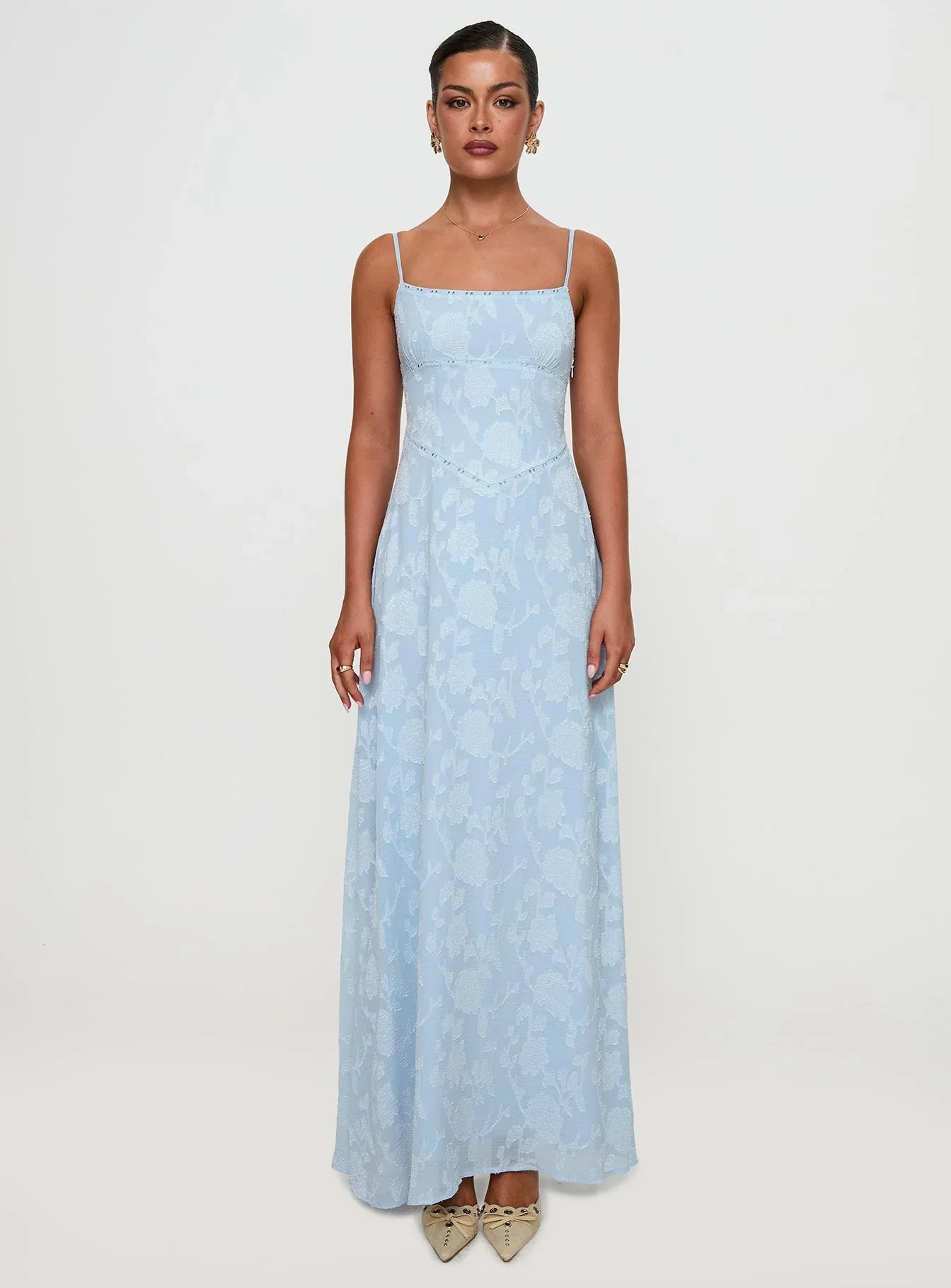 Marta • Vestido maxi textura floral