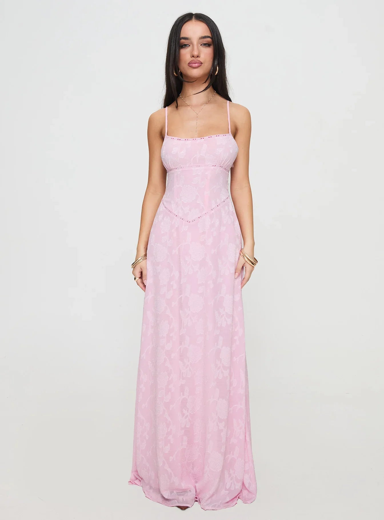 Marta • Vestido maxi textura floral