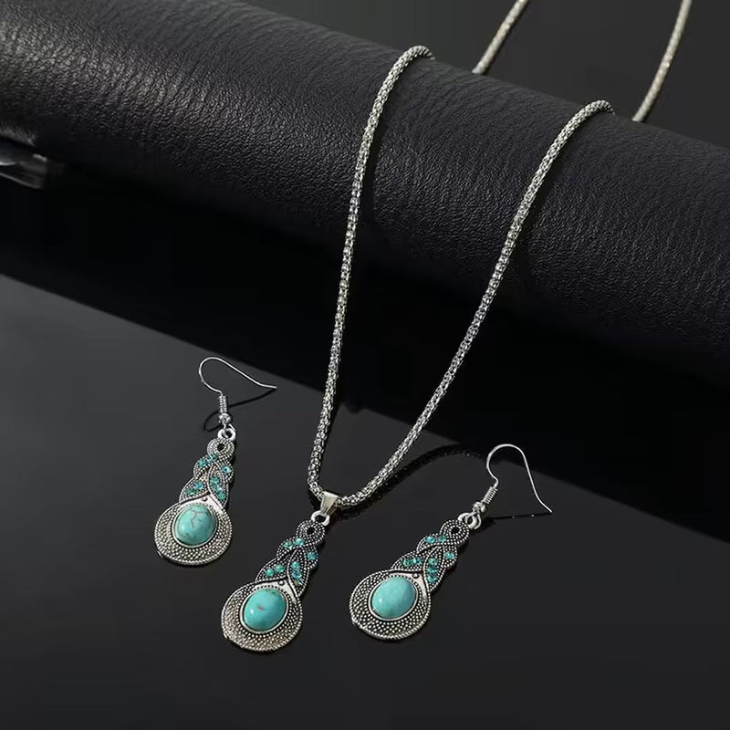 Priscilla™ - Conjunto Vintage de Turquesa