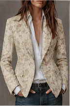Blazer de jacquard Lorena en beige