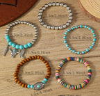 Mirella™ - Colección de Pulseras Boho con Cuentas Turquesas
