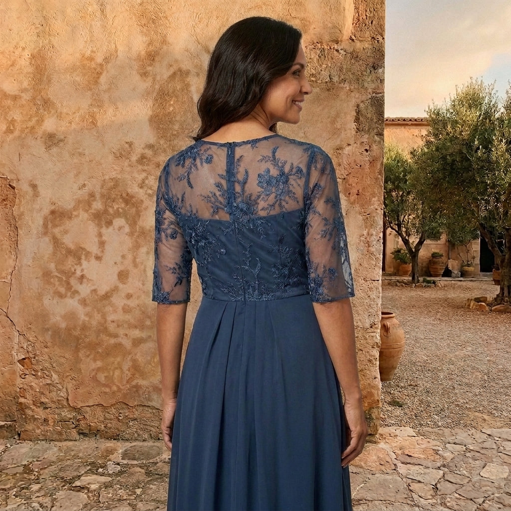LEIRE MARÍN | VESTIDO DE GASA ELEGANTE