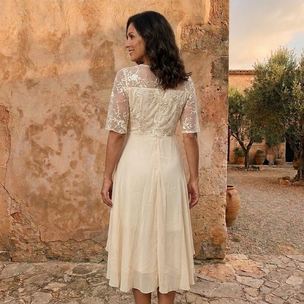 LEIRE MARÍN | VESTIDO DE GASA ELEGANTE
