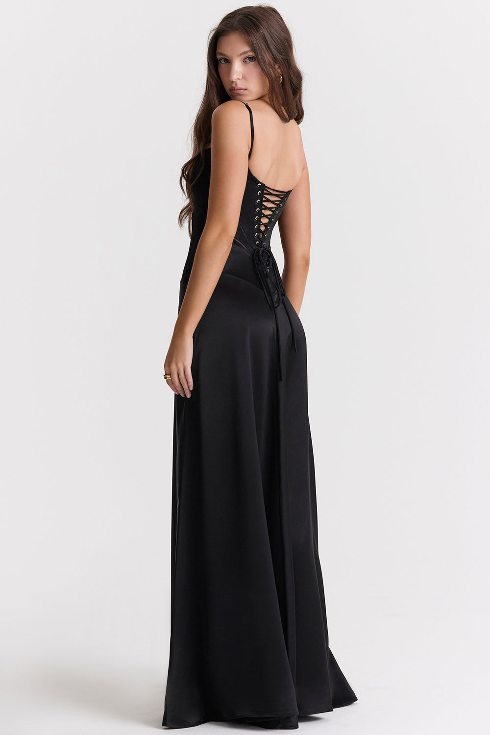 Jenny • Vestido Maxi con Espalda Con Cordones