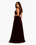 Aurora · Vestido Maxi Convertible de Terciopelo
