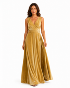 Aurora · Vestido Maxi Convertible de Terciopelo