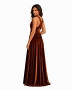 Aurora · Vestido Maxi Convertible de Terciopelo