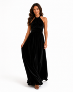 Aurora · Vestido Maxi Convertible de Terciopelo