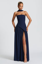 Alessia • Vestido Maxi Escote Strapless con Abertura