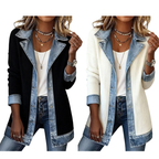 Liora · Chaqueta de Punto con Detalles Vaqueros