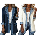 Liora · Chaqueta de Punto con Detalles Vaqueros