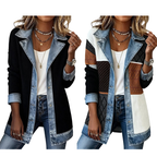 Liora · Chaqueta de Punto con Detalles Vaqueros