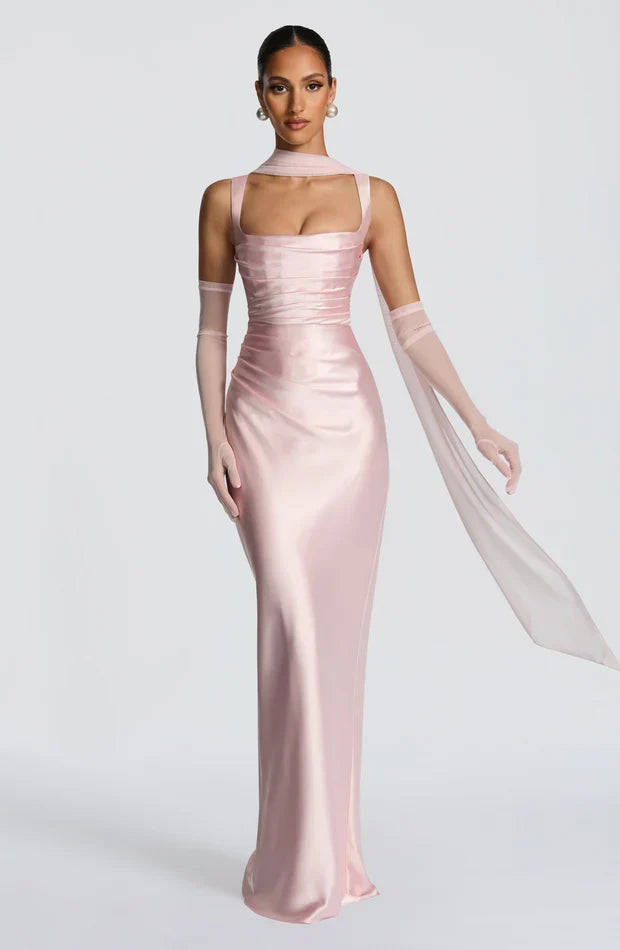 Calanthe • Vestido Satinado Maxi