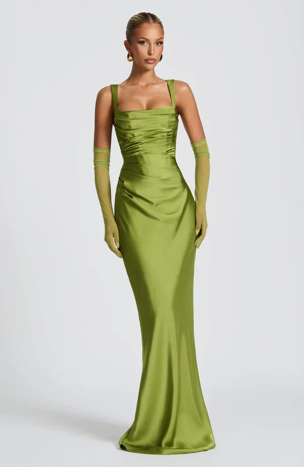 Calanthe • Vestido Satinado Maxi