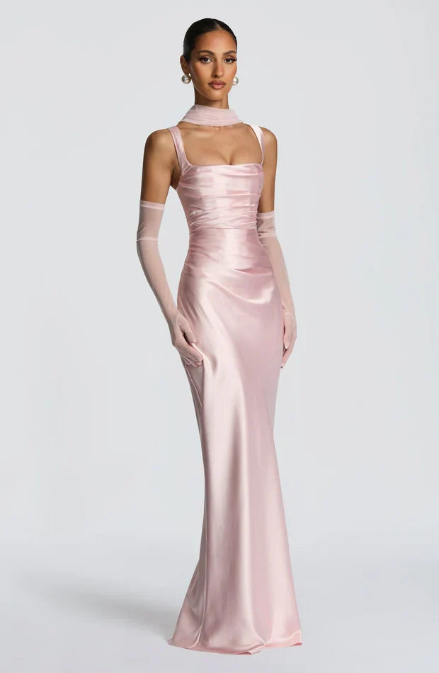 Calanthe • Vestido Satinado Maxi
