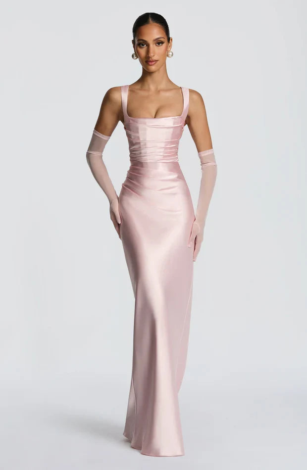 Calanthe • Vestido Satinado Maxi