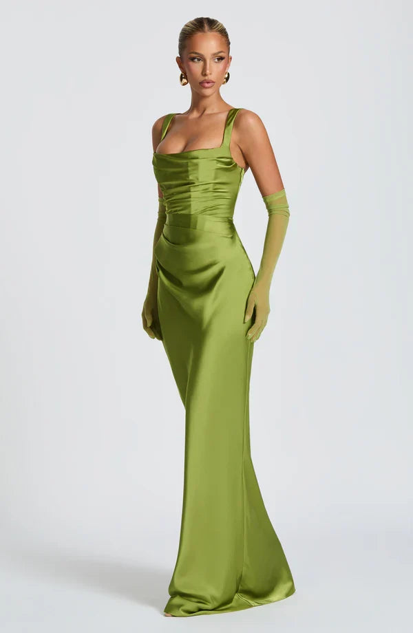 Calanthe • Vestido Satinado Maxi