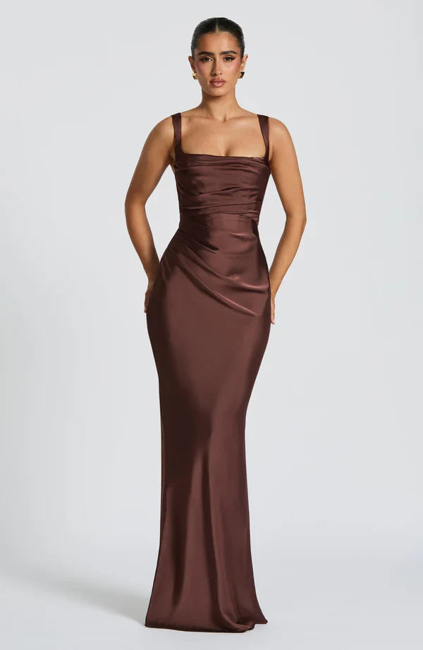 Calanthe • Vestido Satinado Maxi