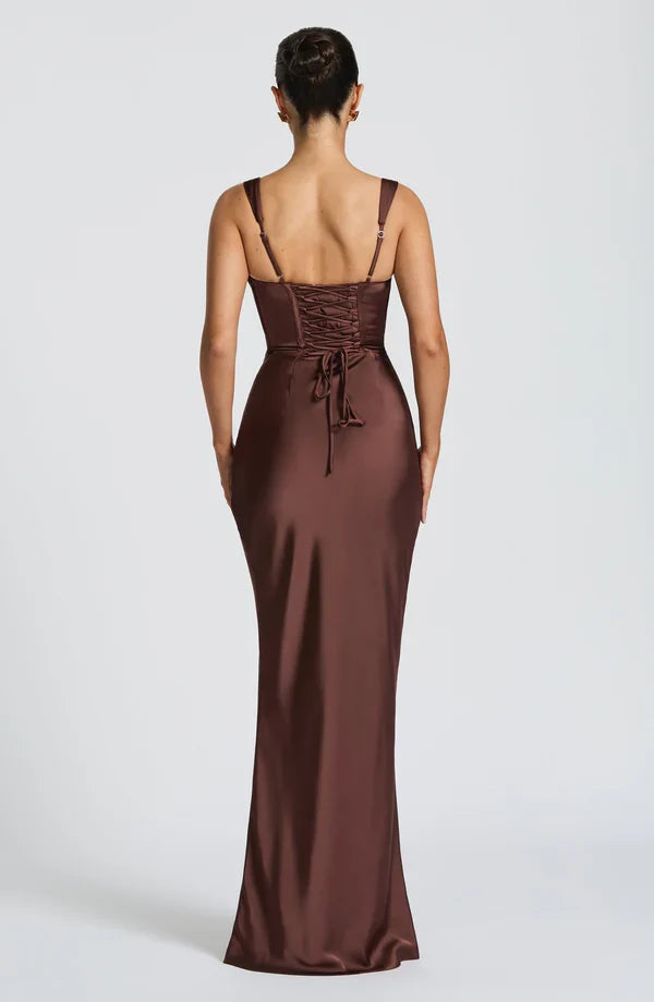 Calanthe • Vestido Satinado Maxi