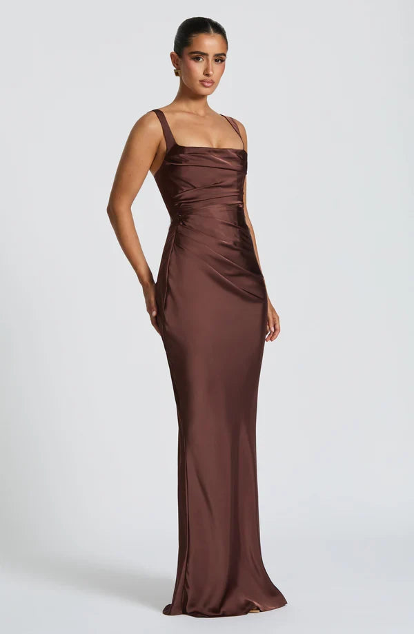 Calanthe • Vestido Satinado Maxi