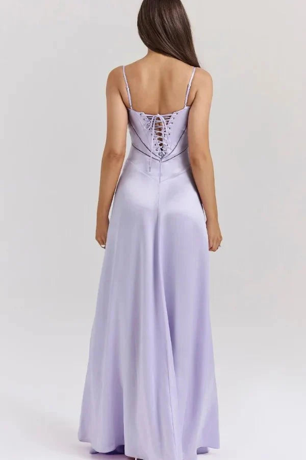 Cara • Vestido Maxi con Espalda Lazada