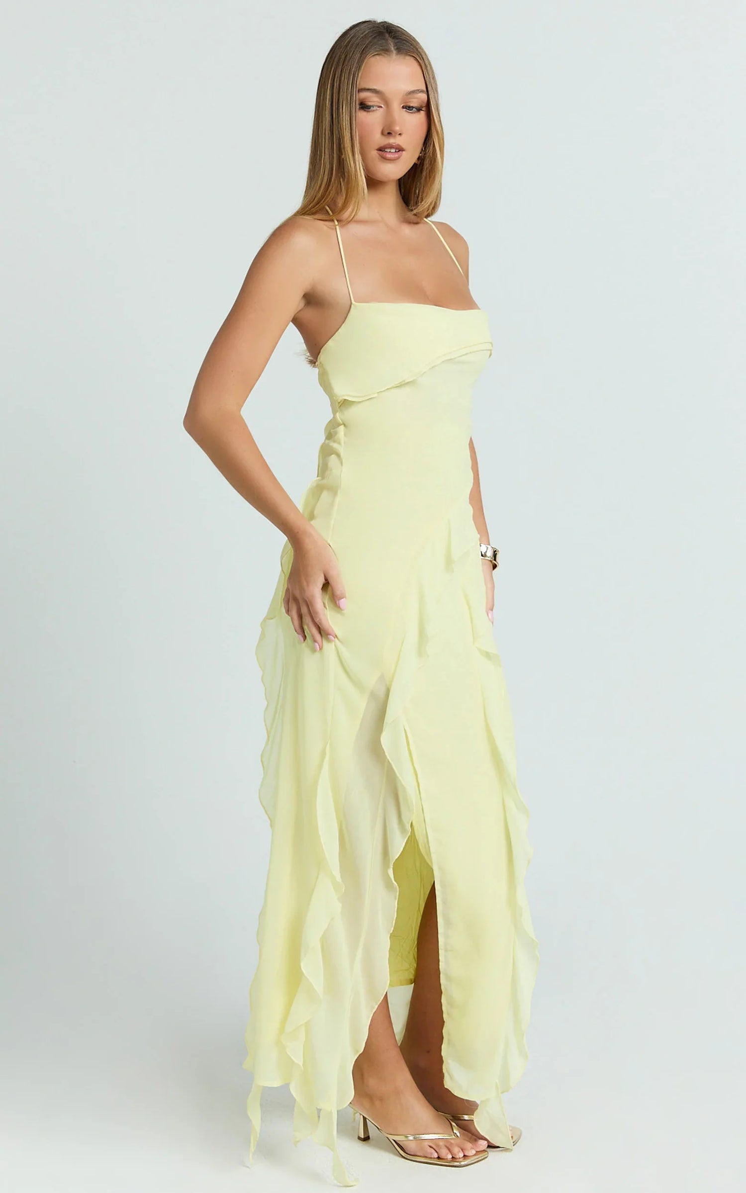 Felisa • Vestido Maxi Dobladillo con Volantes
