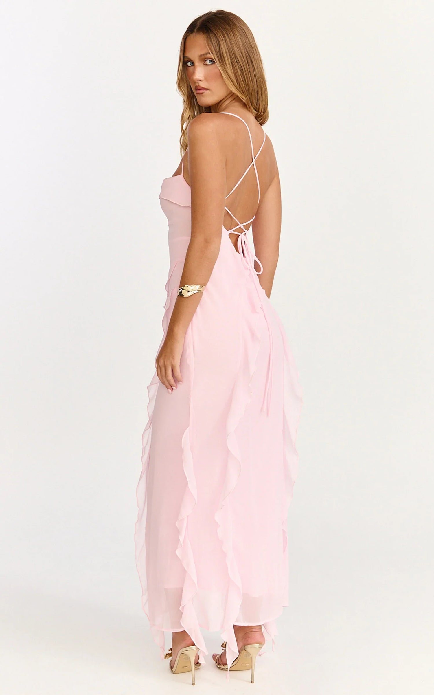 Felisa • Vestido Maxi Dobladillo con Volantes