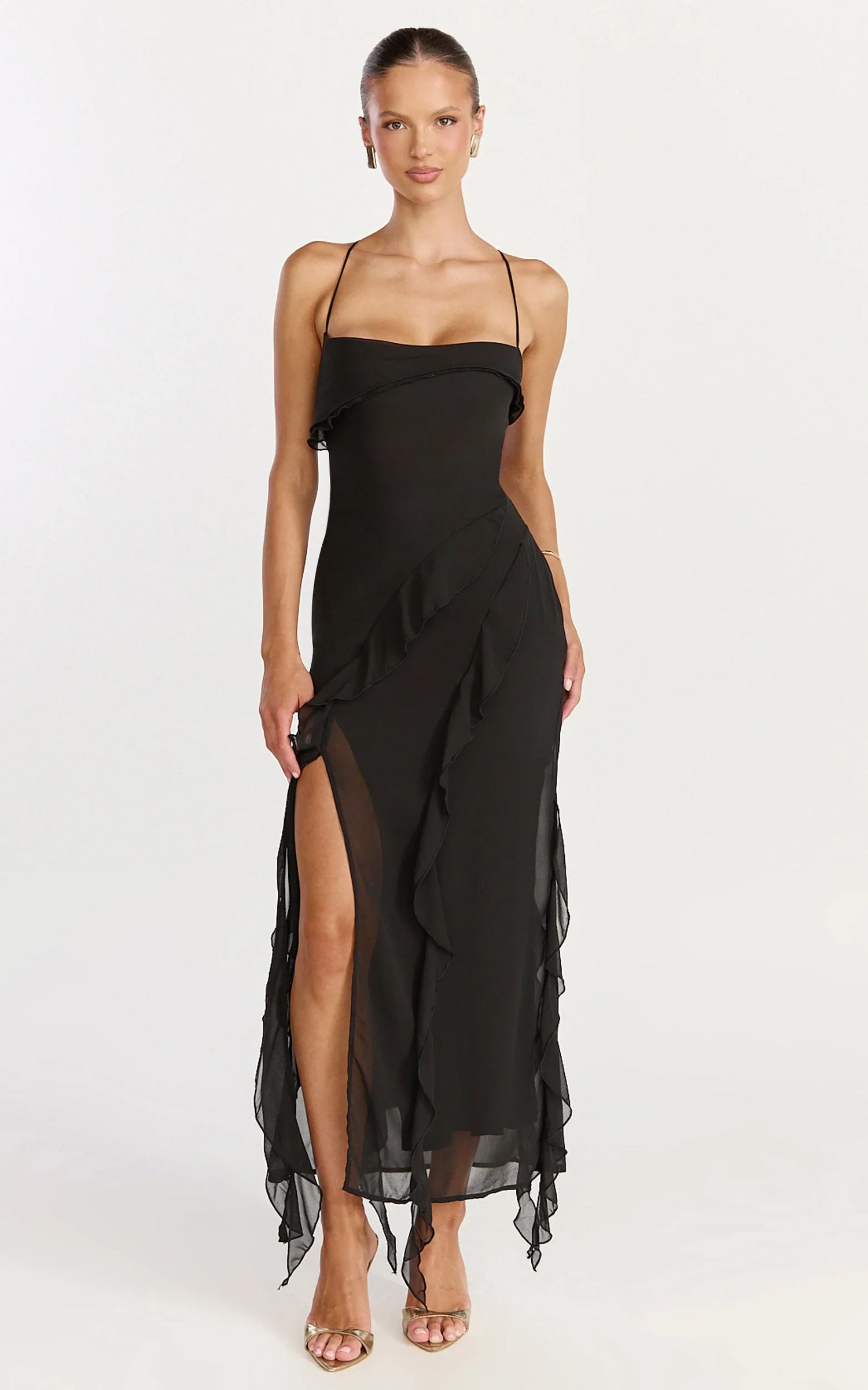 Felisa • Vestido Maxi Dobladillo con Volantes