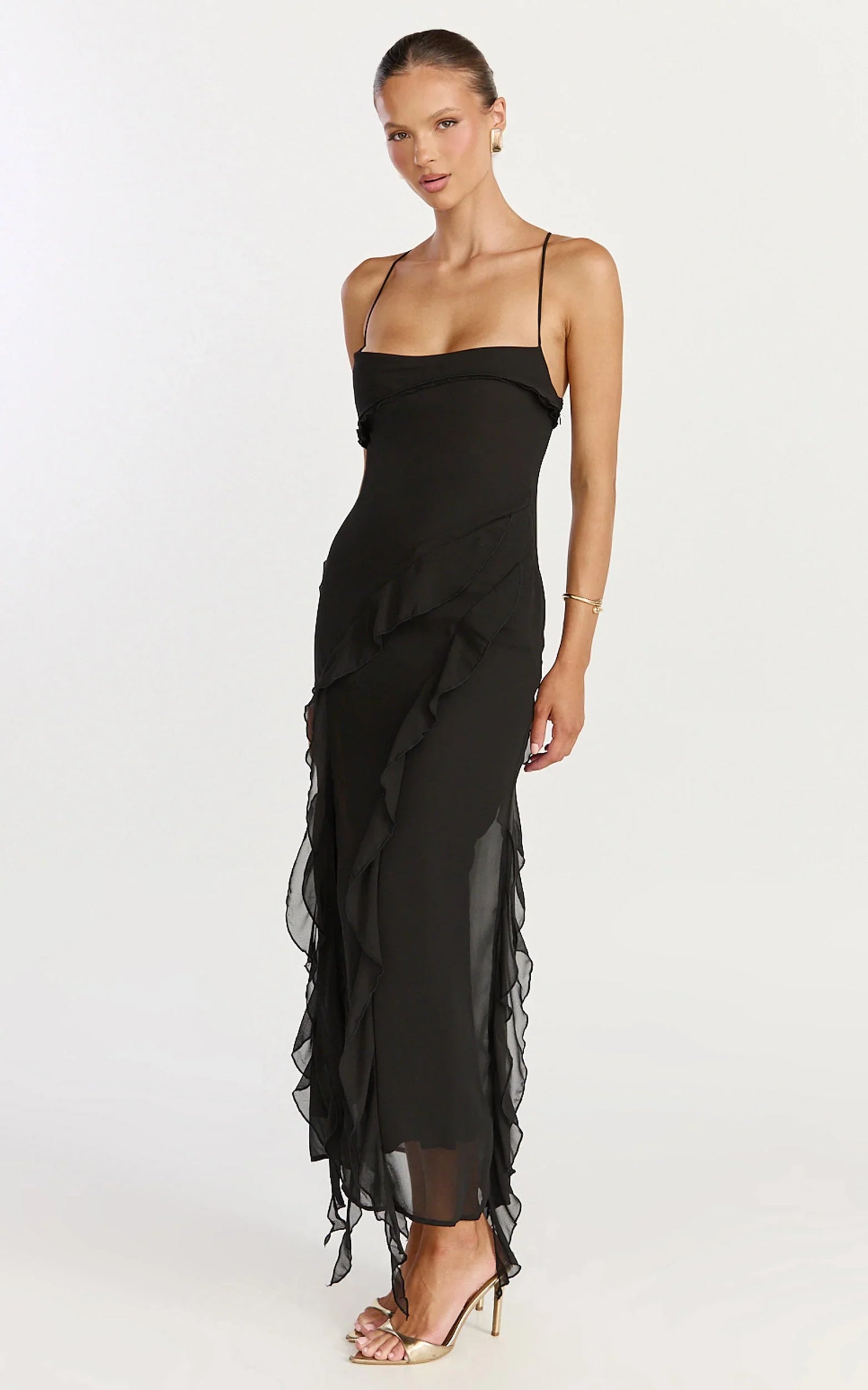 Felisa • Vestido Maxi Dobladillo con Volantes