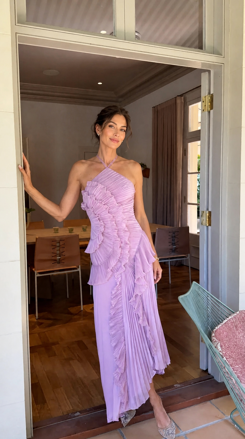 ELISIA | Vestido Maxi Elegante con Volantes