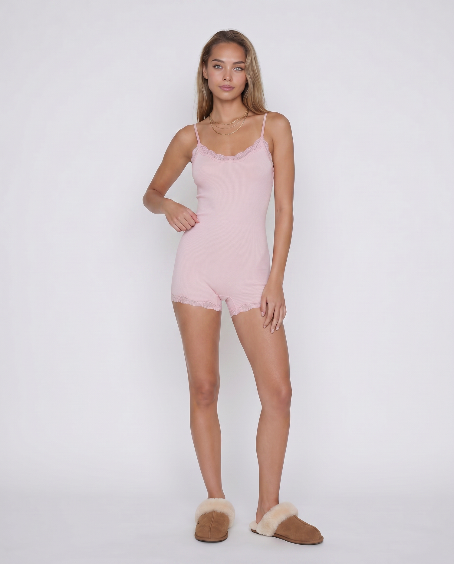 Eugenia • Romper de encaje y algodón