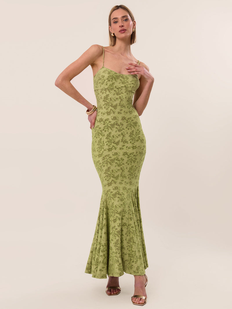 Sara • Vestido Maxi Silueta Reloj de Arena