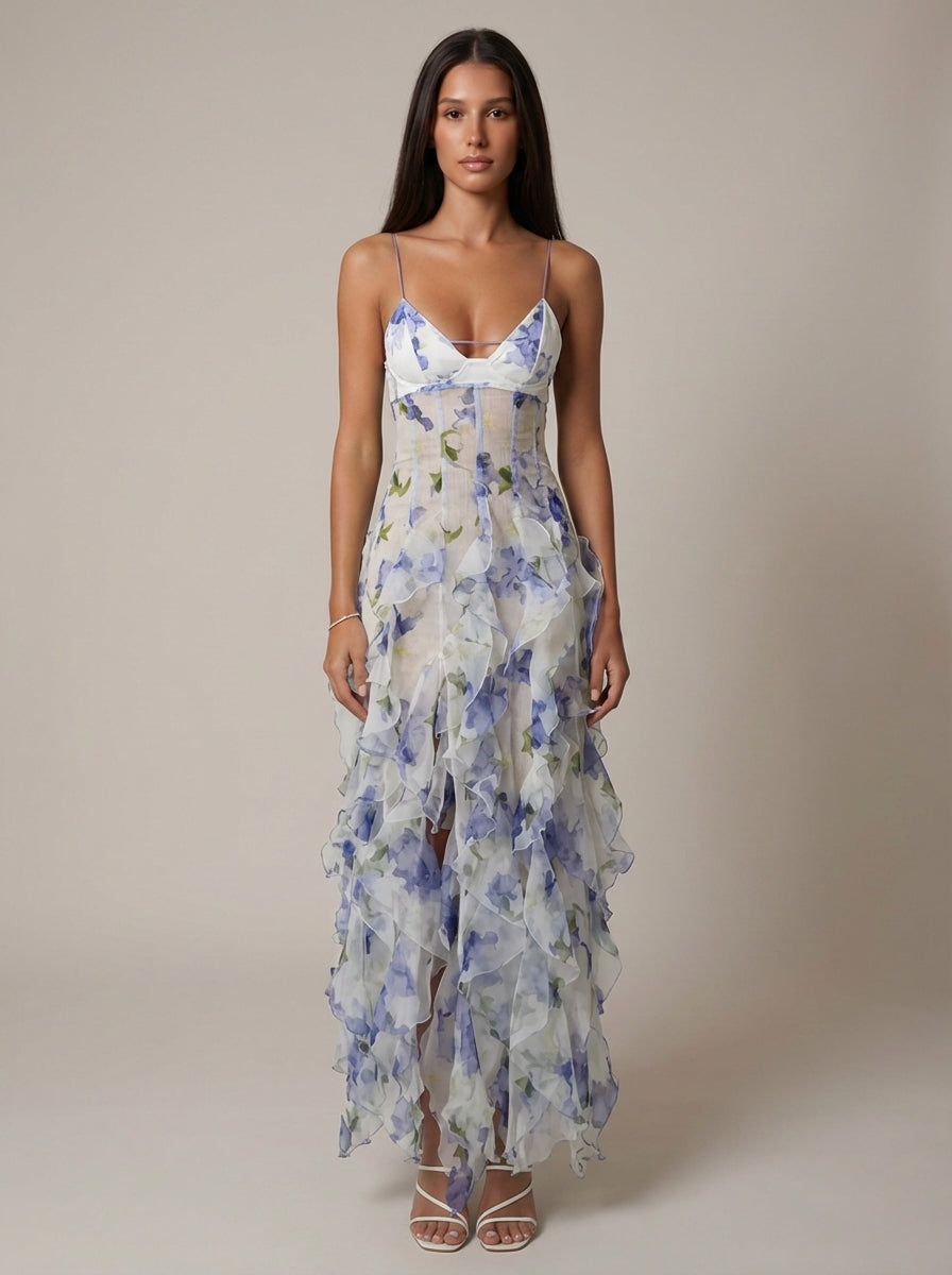 Gabrielle • Vestido Ruffle maxi
