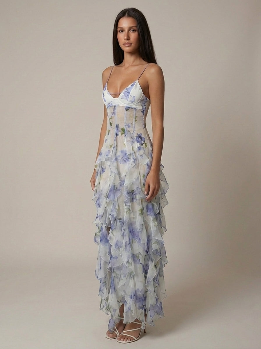 Gabrielle • Vestido Ruffle maxi