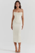 Aurora • Vestido Midi Corsé Perla