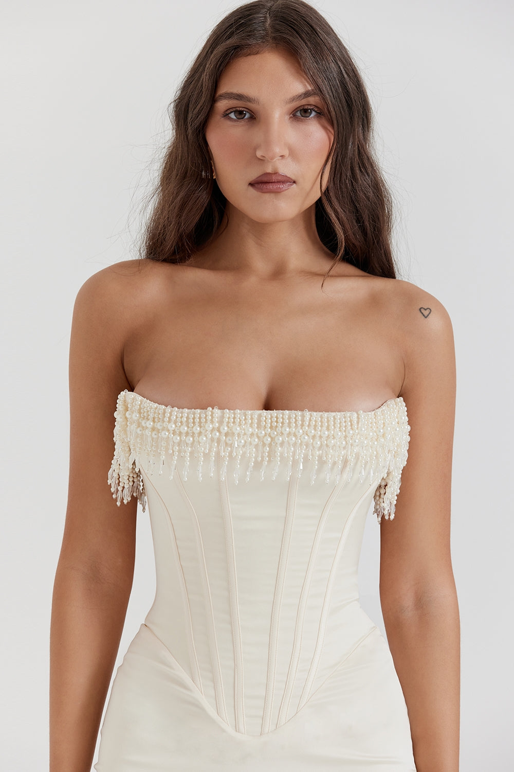 Aurora • Vestido Midi Corsé Perla
