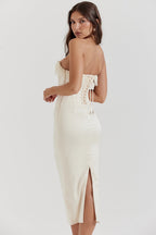 Aurora • Vestido Midi Corsé Perla
