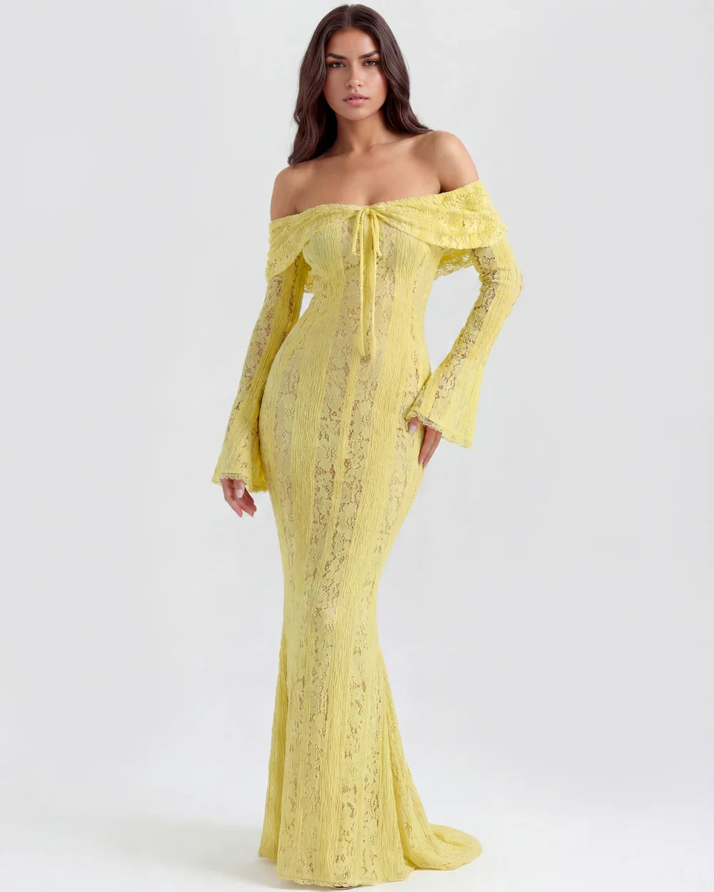 Josefina • Vestido Maxi de Encaje Off Shoulder