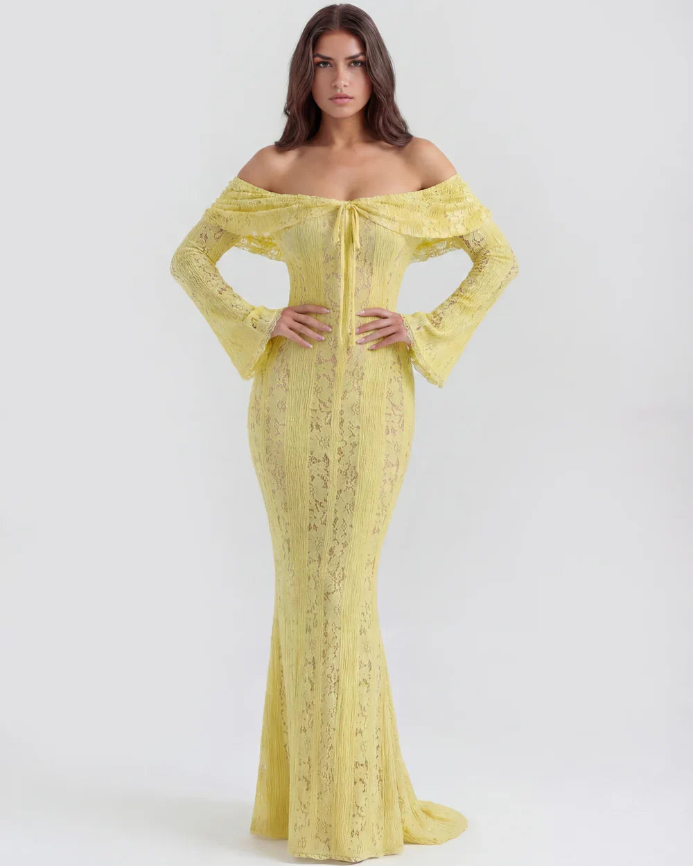 Josefina • Vestido Maxi de Encaje Off Shoulder