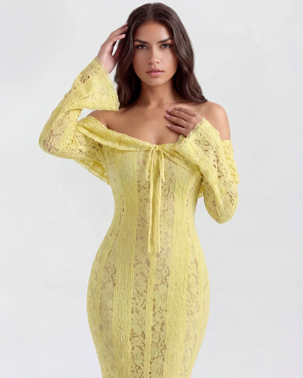 Josefina • Vestido Maxi de Encaje Off Shoulder