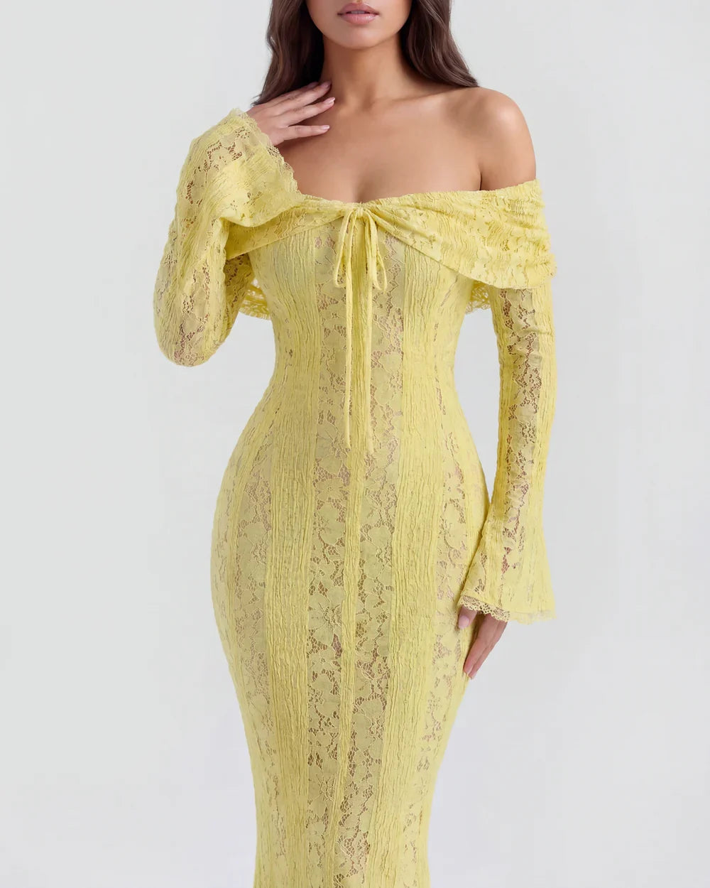 Josefina • Vestido Maxi de Encaje Off Shoulder