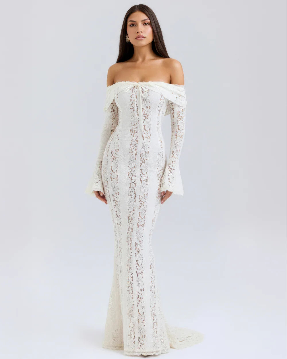 Josefina • Vestido Maxi de Encaje Off Shoulder